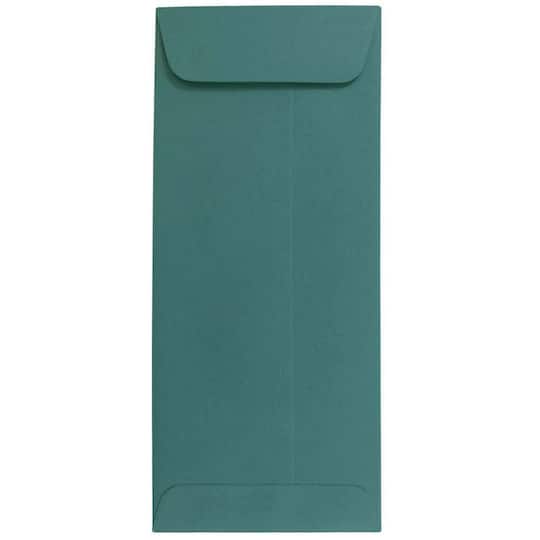 JAM Paper 4" x 9.5" Teal Policy Business Premium Envelopes